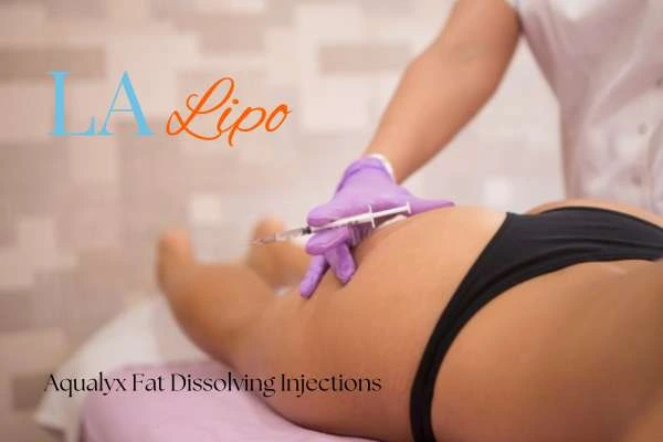 Woman having fat dissolving injections Temple Mills on thighs